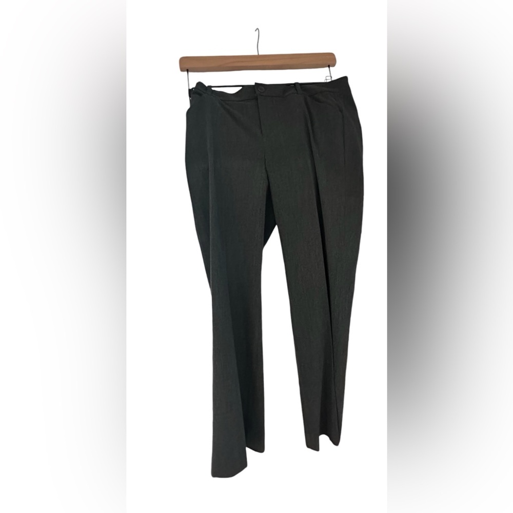 Women’s Ralph Lauren Jacie Size 8 Gray Pleated Straight Leg Work Pants Trousers